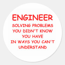 ENGINEER ROUND STICKER