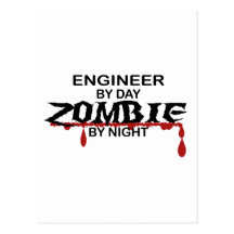 Engineer Zombie Post Card