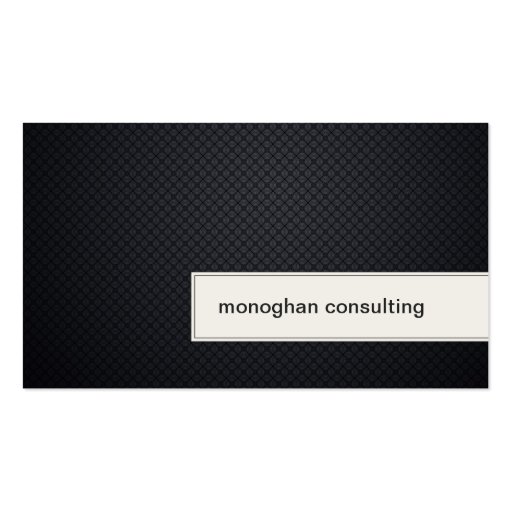 Engineering Business Card Modern Black Texture (front side)