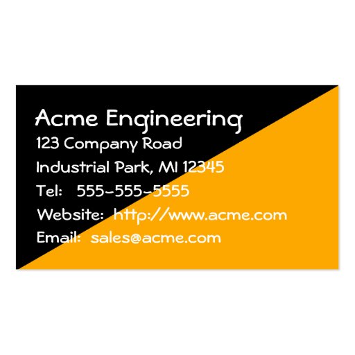 Engineering Construction Surveyors Business Card (front side)