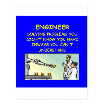 engineering joke postcard