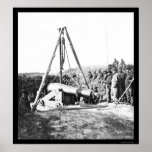 Engineers Removing a Gun for General Sherman 1864 Poster