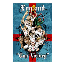 England 2014 Cup Victory Football Soccer Print posters