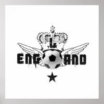 England black and white soccer lovers shield gifts print