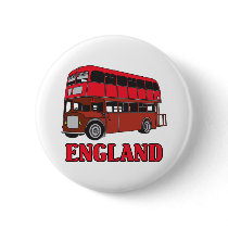 England Bus Pinback Button