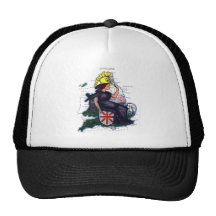 England Caricature Map Hat