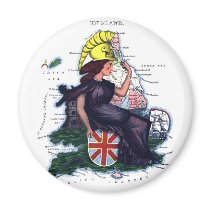 England Caricature Map magnets by tartanphoenix England Caricature Map magnets