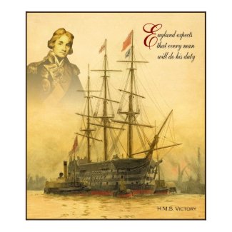 England Expects ~ Vintage Fine Art Canvas Print print