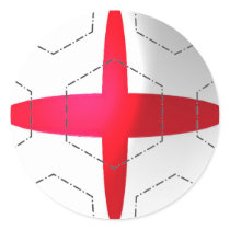 England flag 3d football soccer sticker