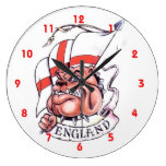 England Flag and Bulldog Wall Clock