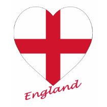 England Flag Heart t-shirts