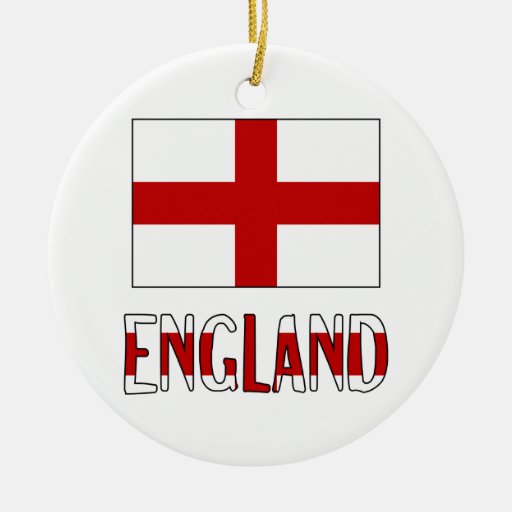 England Flag & Name Ceramic Ornament Zazzle