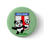 This adorable little panda is too cute! He's featured in front of a large flag from England and ready to play football and score some goals. This cute design is perfect for football players and soccer fans.