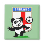 This adorable little panda is too cute! He's featured in front of a large flag from England and ready to play football and score some goals. This cute design is perfect for football players and soccer fans.