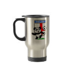 This adorable little panda is too cute! He's featured in front of a large flag from England and ready to play football and score some goals. This cute design is perfect for football players and soccer fans.