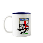 This adorable little panda is too cute! He's featured in front of a large flag from England and ready to play football and score some goals. This cute design is perfect for football players and soccer fans.