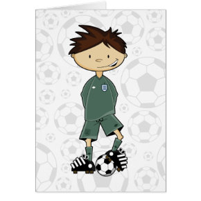 England Goalkeeper Soccer Boy Card card