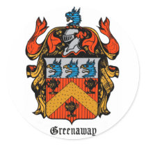 ENGLAND GREENAWAY COAT OF ARMS stickers