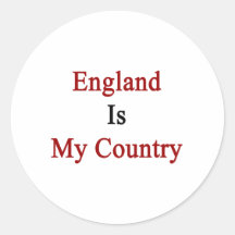 England Is My Country Stickers