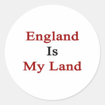 England Is My Land Round Sticker