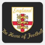 England, Lions, The Home of Football (Soccer)Badge Square Stickers
