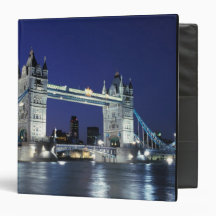 England, London, Tower Bridge 3 Binders