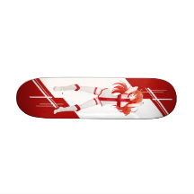 England Manga girl dressed in Flag - English- Custom Skateboard