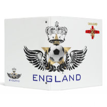 England outline logo and lion soccer gifts binder
