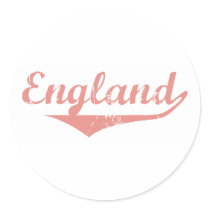 England Revolution Style Round Sticker