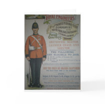 England Royal Engineers recruitment poster 1890 Greeting Cards