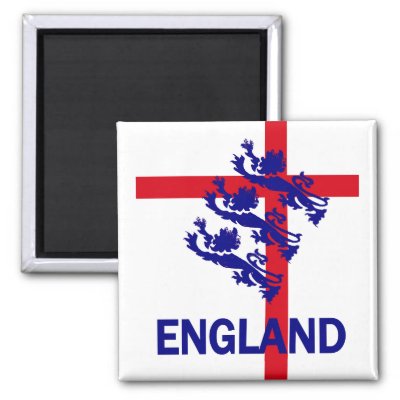 England Royal standard and St George cross Fridge Magnets