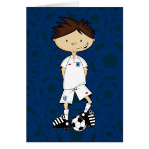 England Soccer Boy Card card