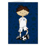 England Soccer Boy Card