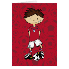 England Soccer Boy Card card