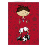 England Soccer Boy Card