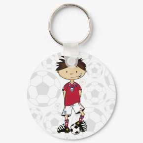 England Soccer Boy Keychain keychain