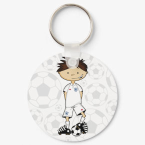 England Soccer Boy Keychain keychain