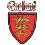 England Three Lions Wooden Shield Acrylic Cut Out