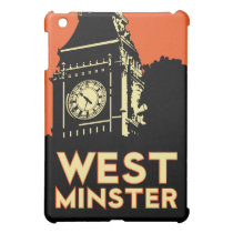 england westminster art deco retro travel poster ipad mini cases