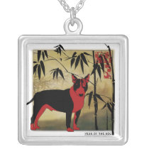 Engligh Bull Terrier Asian Inspired Necklace necklaces