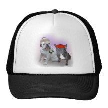English and French bulldogs Mesh Hats