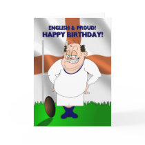 English and Proud Rugby Birthday Card