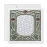 English Arts &amp; Crafts frame with Garnets Custom Invites