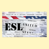 English as a Second Language Business Card business cards