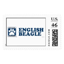 English Beagle Blue Postage Stamps