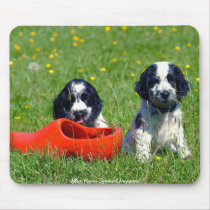 English Blue Roan Cocker Spaniel Puppies Mousepad
