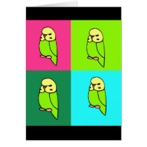English Budgie Pop Art Cards