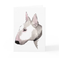 english bull terrier card portrait