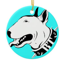 English Bull Terrier Colorful Holiday Ornament ornaments
