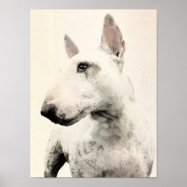 English Bull Terrier Dog Print
